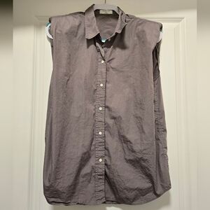 Aritzia Babaton Button Up Sleeveless Top Shoulder Pad  - Size M